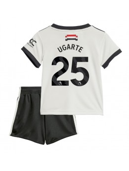 Manchester United Manuel Ugarte #25 Ausweichtrikot für Kinder 2024-25 Kurzarm (+ Kurze Hosen)